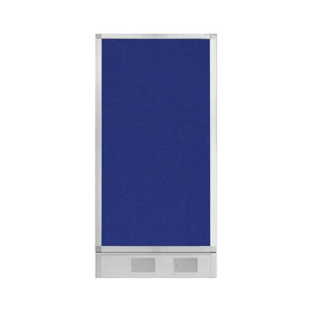 Versare Hush Panel Configurable Cubicle Partition 2' x 4' Royal Blue Fabric w/ Cable Channel 1855205
